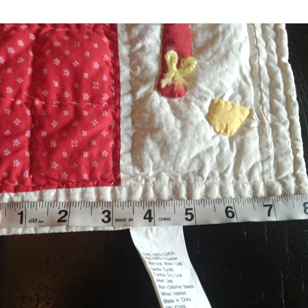 VTG American Pacific Quilted Christmas Table Runner Gingerbread Cotton 68 x 15‎